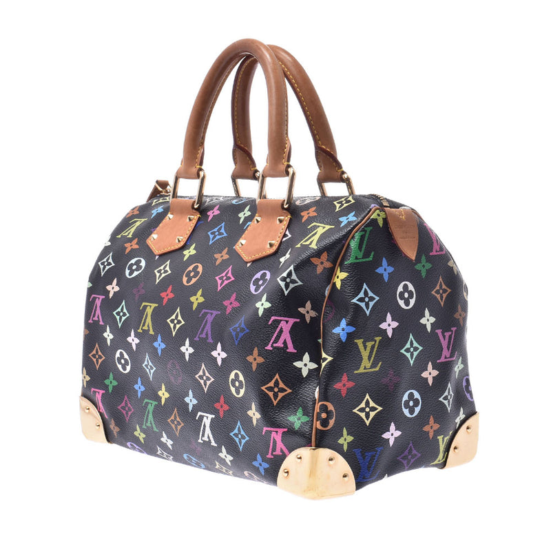 Louis Vuitton Louis Vuitton Speedy 30 Black Multicolor Monogram