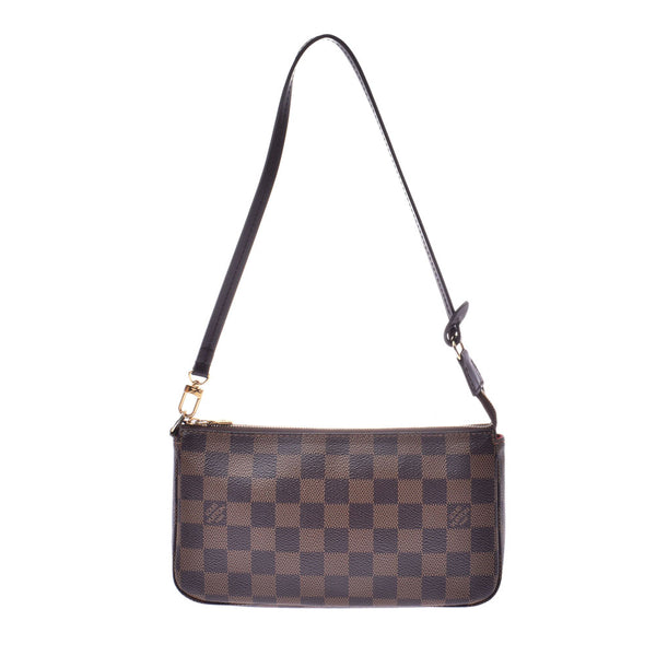 LOUIS VUITTON Louis Vuitton Accessory Pouch New Damier Brown Gold Hardware Ladies Damier Canvas Accessory Pouch N41206 Used