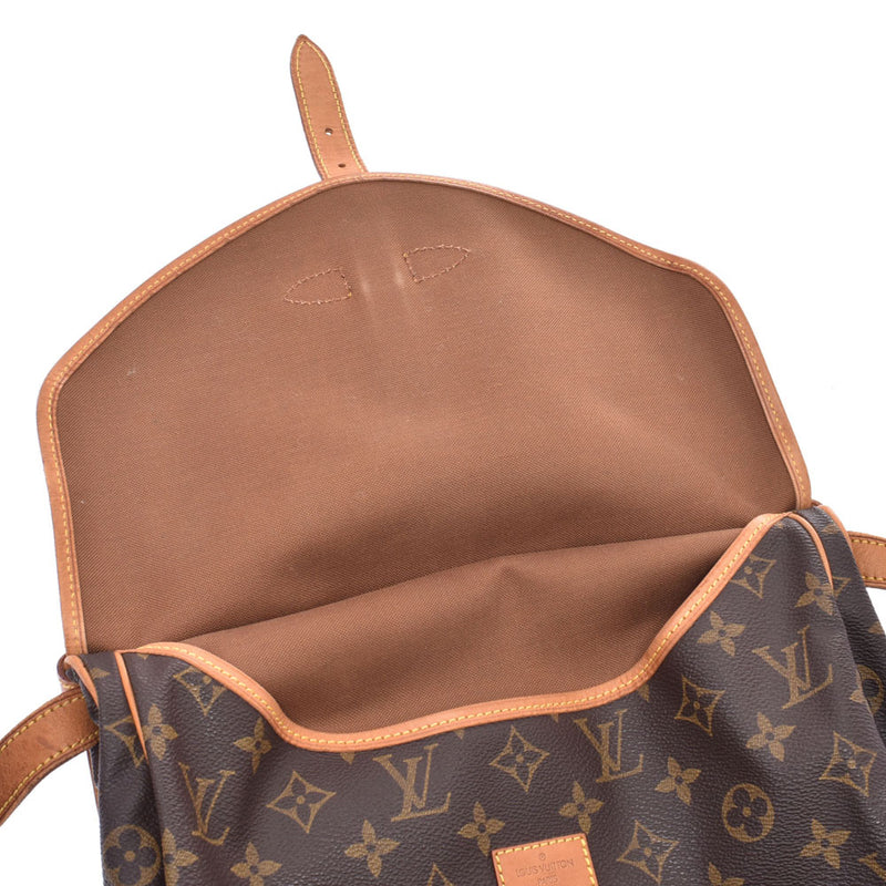 LOUIS VUITTON Louis Vuitton Saumur 30 14145 Brown Unisex Monogram Canvas Shoulder Bag M42256 Used