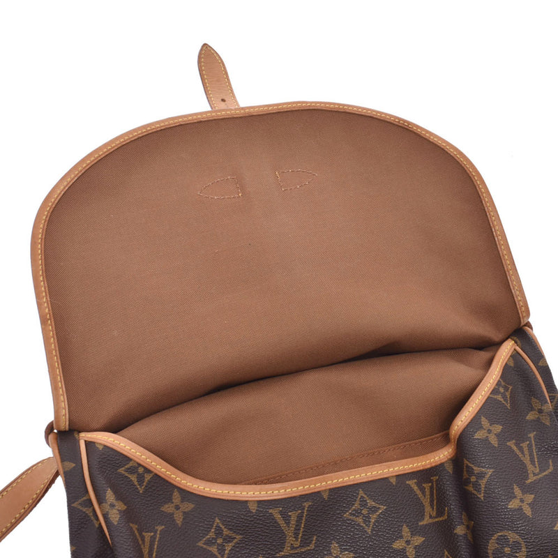 LOUIS VUITTON Louis Vuitton Saumur 30 14145 Brown Unisex Monogram Canvas Shoulder Bag M42256 Used