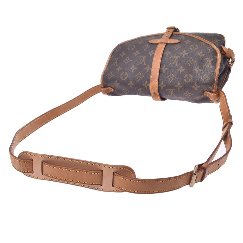 LOUIS VUITTON Louis Vuitton Saumur 30 14145 Brown Unisex Monogram Canvas Shoulder Bag M42256 Used