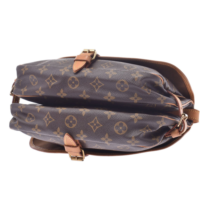 LOUIS VUITTON Louis Vuitton Saumur 30 14145 Brown Unisex Monogram Canvas Shoulder Bag M42256 Used