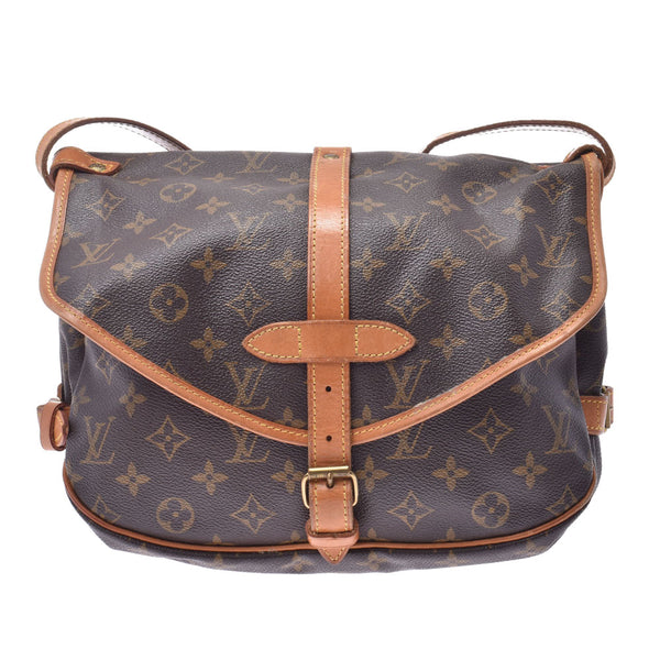 LOUIS VUITTON Louis Vuitton Monogram Saumur 30 Brown M42256 Unisex Shoulder Bag B Rank Used Ginzo