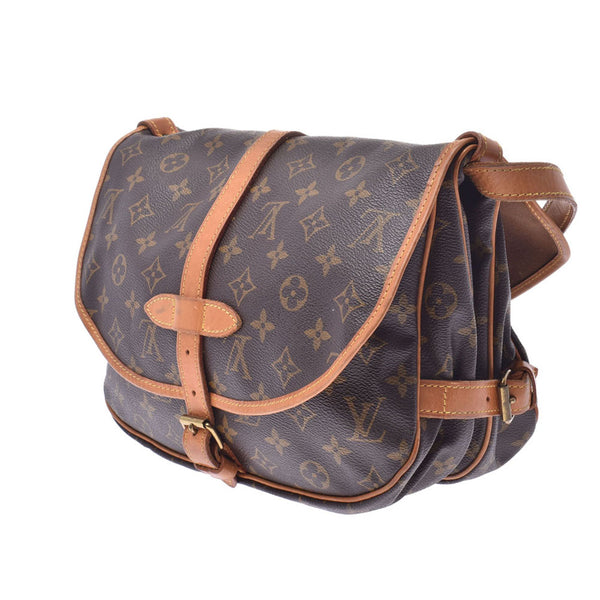 LOUIS VUITTON Louis Vuitton Monogram Saumur 30 Brown M42256 Unisex Shoulder Bag B Rank Used Ginzo