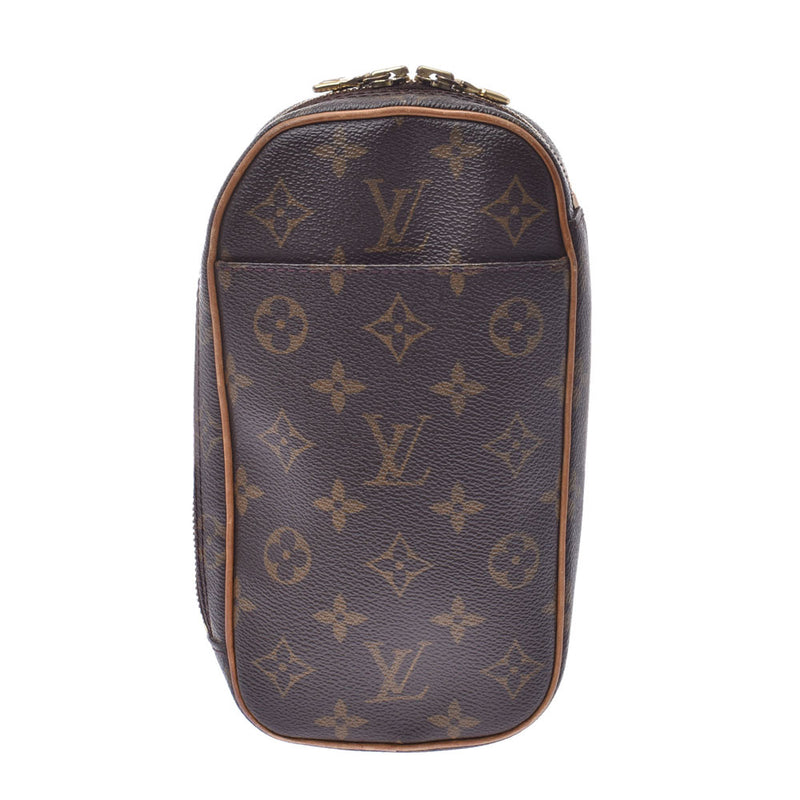 LOUIS VUITTON Louis Vuitton Pochette Ganju 14145 Brown Unisex Monogram Canvas Body Bag M51870 Used