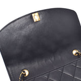 CHANEL Chanel Diana 14143 Black Gold Hardware Ladies Lambskin Shoulder Bag Used