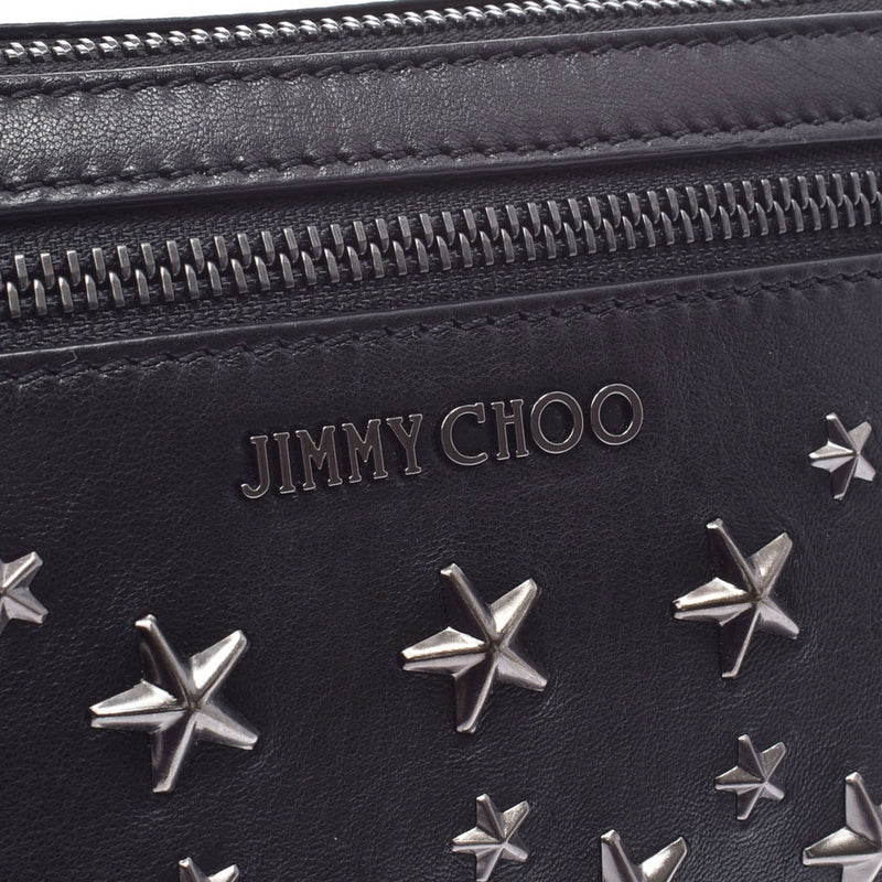 吉米CHOO吉米·楚·斯塔德斯,黑色Unisex皮革,Bodybag A Rank,二手银补贴