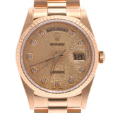 ROLEX Rolex: Daitei 10P Diamond: 18238G Men' s YG wristwatch, automatic winding champagne, "A rank, used silver storehouse."