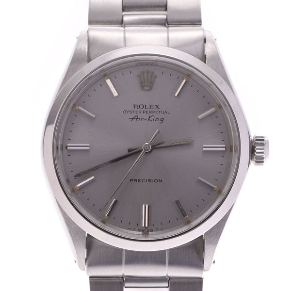 ROLEX Lorex: Airking Antique, 5500 Boys. SS, Automatic, Roll-up, Silver Letters, AB Rank, Rank Used Silver Ball