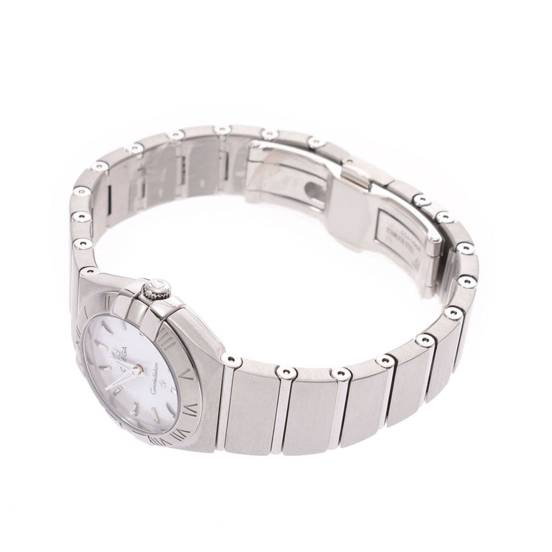 OMEGA オメガコンステレーションブラッシュレディース SS watch quartz shell clockface A rank used silver storehouse
