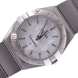 OMEGA オメガコンステレーションブラッシュレディース SS watch quartz shell clockface A rank used silver storehouse