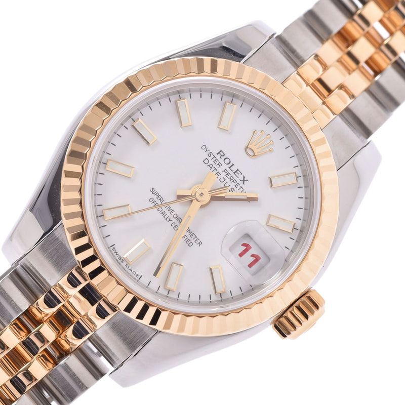 ROLEX Rolex Datejust 179173 Women's YG/SS Watch Automatic Winding White Dial A Rank Used Ginzo