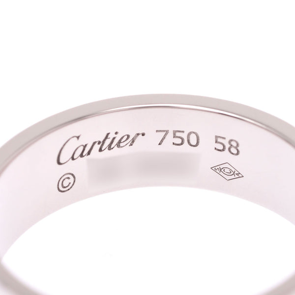 CARTIER卡地亚Love Ring＃58 No.18 Men's K18WG Ring / Ring A Rank Used Ginzo