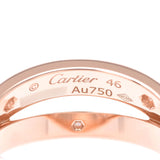 CARTIER Cartier love ring 6P diamond#46 No. 6 women'S K18PG ring-ring a rank used silver