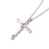 TIFFANY＆Co。蒂芙尼Cross Ladies Pt950铂金钻石项链A级二手Ginzo