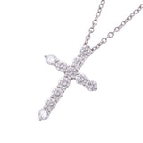 TIFFANY＆Co。蒂芙尼Cross Ladies Pt950铂金钻石项链A级二手Ginzo