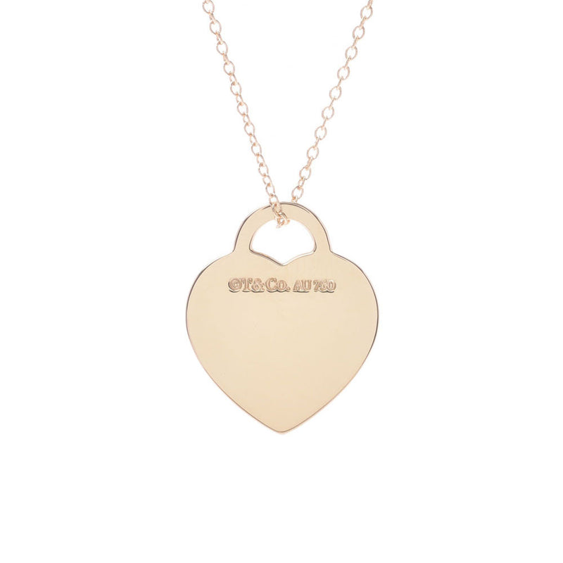 TIFFANY & Co. Tiffany Return To Heart Tag Necklace Women's K18YG/Diamond Necklace A Rank Used Ginzo