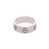 CARTIER Cartier love ring #47 6.5 Lady's K18WG ring, ring A rank used silver storehouse