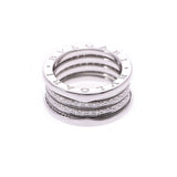 BVLGARI Bvlgari B-ZERO Ring 2 Series Diamond #54 Size M 13 Unisex K18WG/ Dialing Ring A Rank Used Ginzo