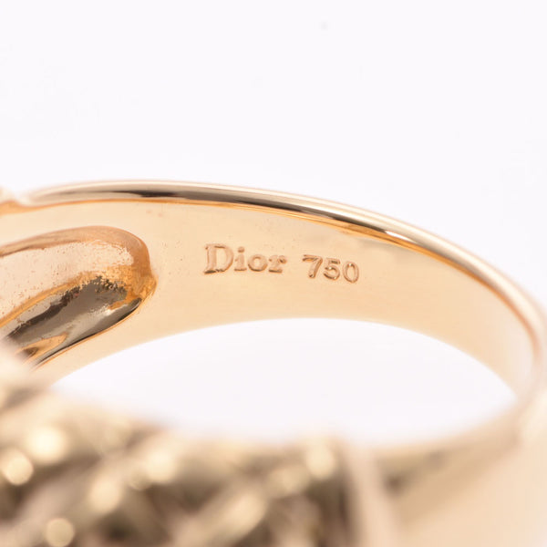 Christian Dior クリスチャンディオール 13号 レディース K18YG/パール リング・指輪 Aランク 中古 銀蔵