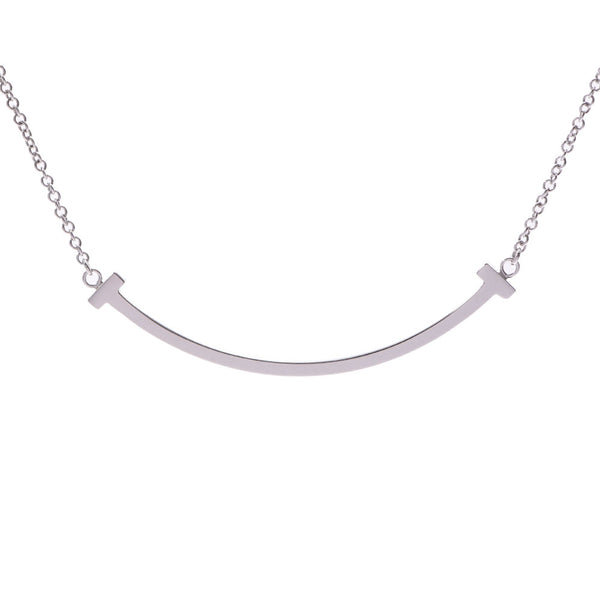TIFFANY&Co. Tiffany T Smile Ladies K18WG Necklace A Rank Used Ginzo