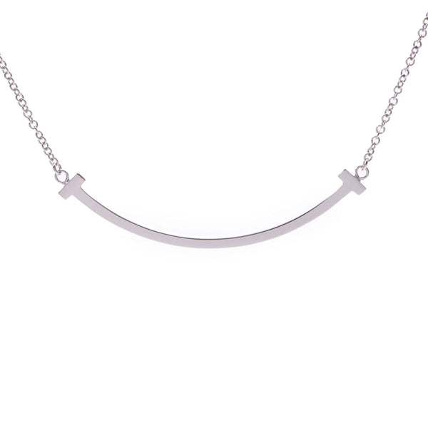 TIFFANY&Co. Tiffany T Smile Ladies K18WG Necklace A Rank Used Ginzo