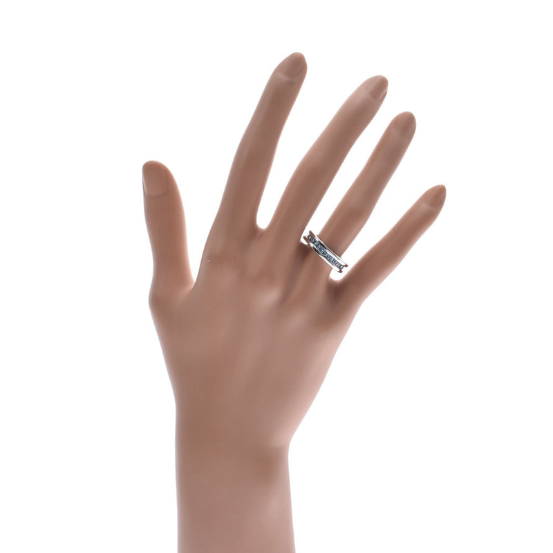 BVLGARI宝格丽B-零戒指＃48尺寸XS 8号女士K18WG /蓝色托帕石戒指/环
