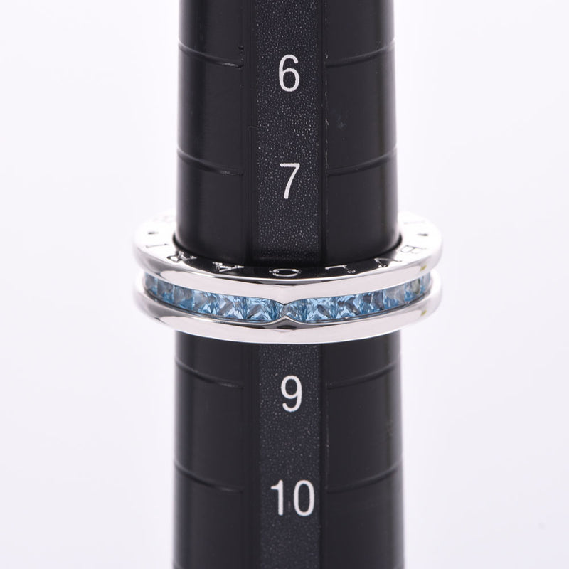 BVLGARI Bvlgari B-ZERO Ring #48 Size XS No. 8 Ladies K18WG/Blue Topaz Ring/Ring A Rank Used Ginzo