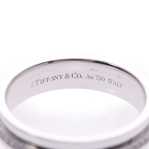 TIFFANY&Co. Tiffany T-TWO ring No. 9 ladies K18WG / diamond ring a rank used silver