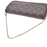 LOUIS VUITTON Louis Vuitton Favorite MM 14145 Brown Ladies Monogram Canvas Shoulder Bag M40718 Used