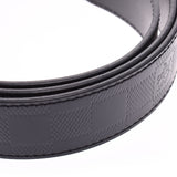 LOUIS VUITTON ルイヴィトンダミエアンフィニサンチュールボストン 100cm black silver metal fittings men leather belt M9674 is used