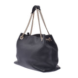 GUCCI Gucci Soho Chain Tote Bag Interlocking G Black/Silver Hardware Ladies Calf Tote Bag 308982 Used