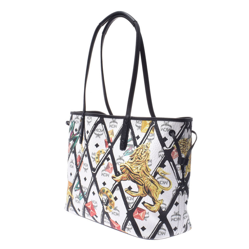 Mcm tote best sale bag white