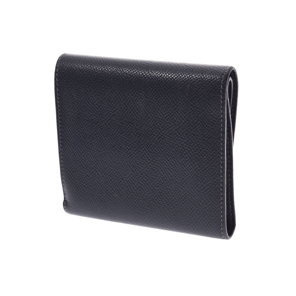 HERMES エルメス  紺 □K刻印(2007年頃)刻印 メンズ ヴォーエプソン 二つ折り財布  中古