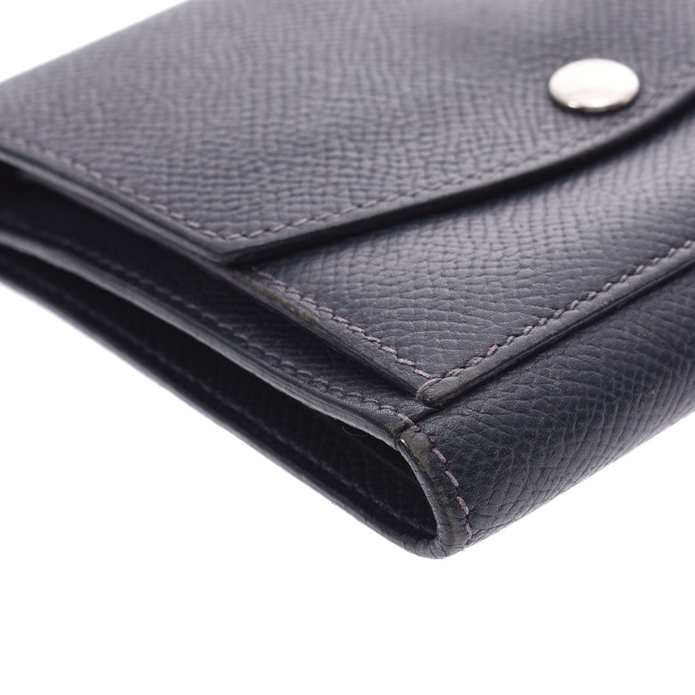 HERMES エルメス  紺 □K刻印(2007年頃)刻印 メンズ ヴォーエプソン 二つ折り財布  中古