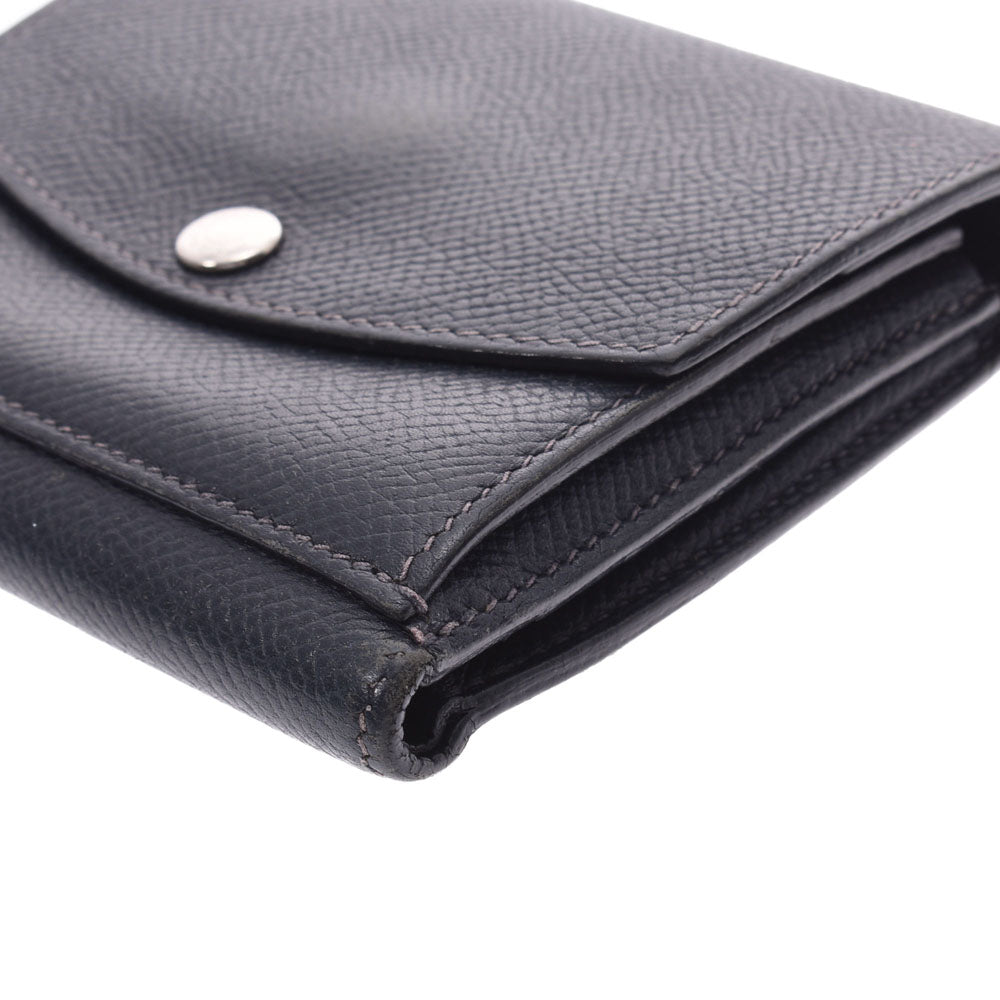 HERMES エルメス  紺 □K刻印(2007年頃)刻印 メンズ ヴォーエプソン 二つ折り財布  中古