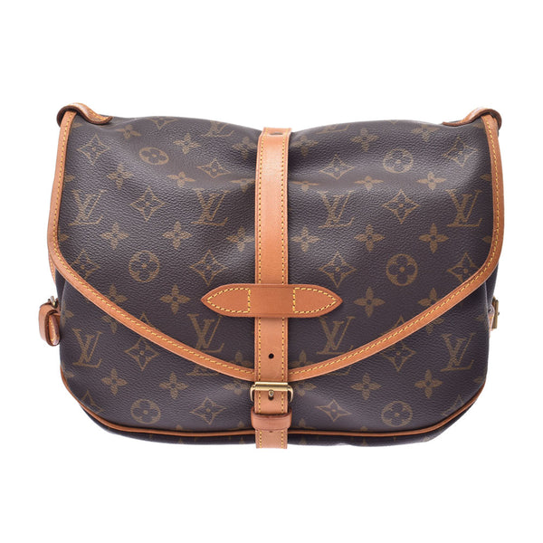 LOUIS VUITTON ルイヴィトンソミュール30 
 モノグラム ブラウン ユニセックス モノグラムキャンバス ショルダーバッグ
 M42256 
 中古