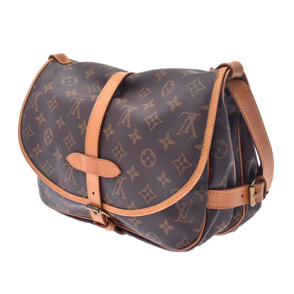 LOUIS VUITTON ルイヴィトンソミュール30 
 モノグラム ブラウン ユニセックス モノグラムキャンバス ショルダーバッグ
 M42256 
 中古