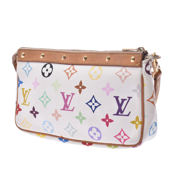 LOUIS VUITTON Louis Vuitton multicolored white (Bronn) Lady's monogram multicolored accessories porch M92649 is used