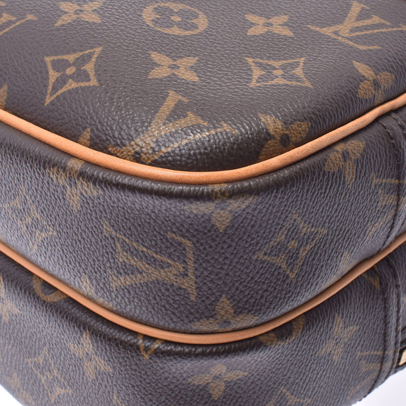 LOUIS VUITTON Louis Vuitton monogram reporter PM brown M45254 unisex monogram canvas shoulder bag B rank used silver storehouse