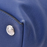 普拉达普拉达蓝BR5134女士软Saffiano手提袋B等级用银
