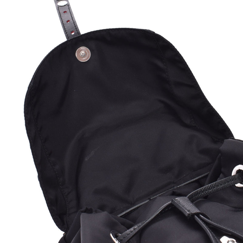 PRADA Prada Backpack Studs Black/Red Unisex Nylon Rucksack Daypack A Rank Used Ginzo