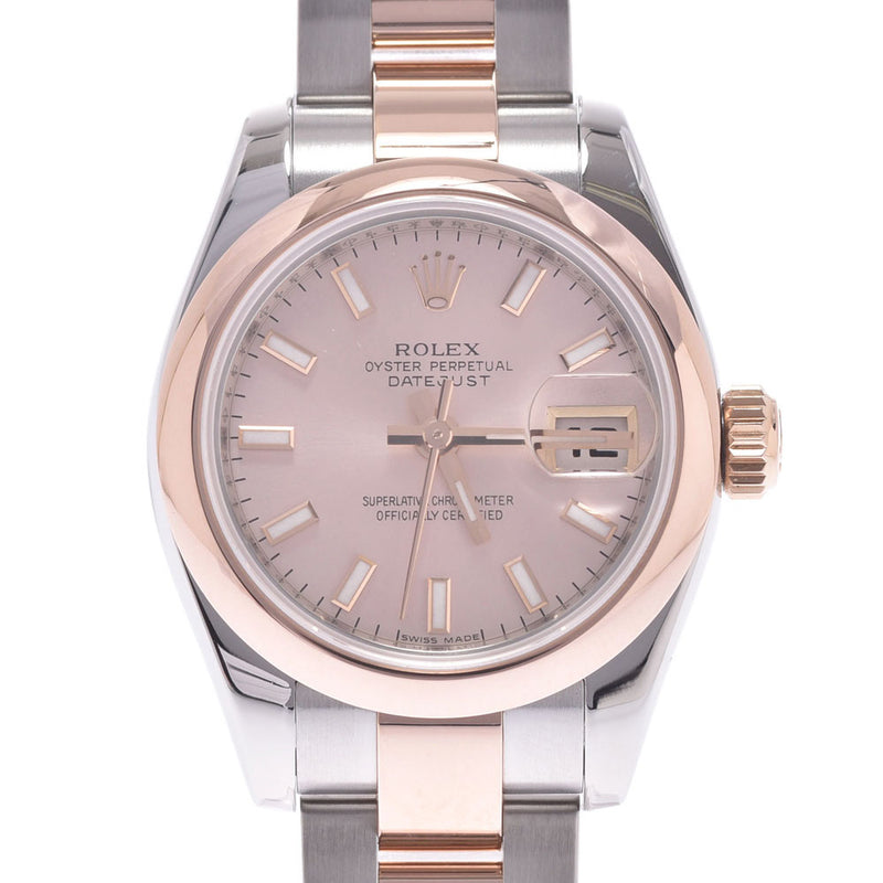 ROLEX Rolex Datejust 179161 Women's SS/PG Watch Automatic Winding Pink Dial A Rank Used Ginzo