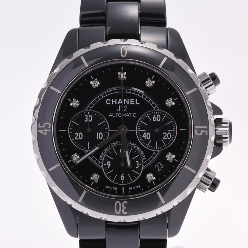 香奈儿（Chanel）J12 41毫米9P钻石H2419男士黑色陶瓷腕表自动黑色表盘A级二手Ginzo