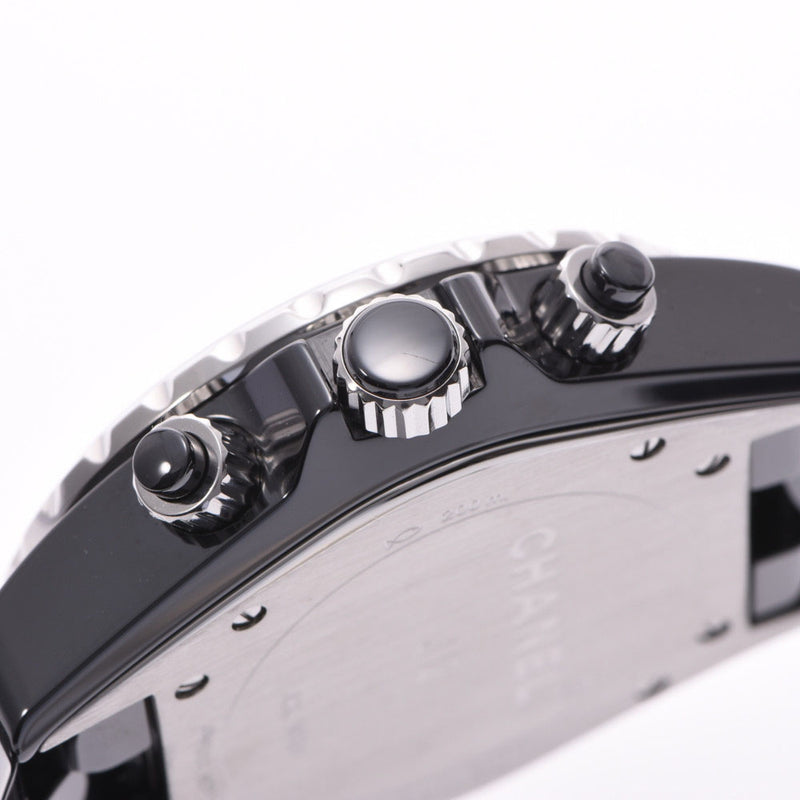 CHANEL シャネル J12 41mm 9Pダイヤ H2419 メンズ 黒セラミック 腕時計 自動巻き 黒文字盤 Aランク 中古 銀蔵