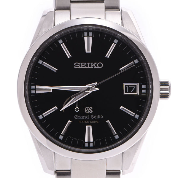 SEIKO セイコー グランドセイコー スプリングドライブ 9R65-OBMO/SBGA101 メンズ 腕時計 スプリングドライブ 黒文字盤 Aランク 中古 銀蔵