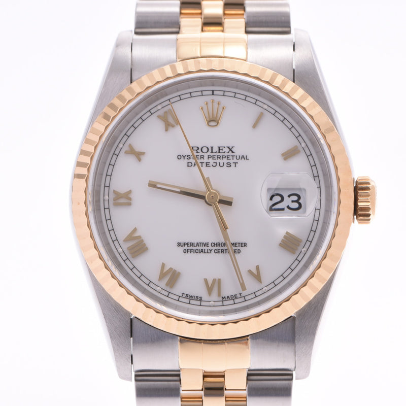 劳力士（rolex）Rolex Datejust 16233 Boys YG / SS手表自动上链白色表盘A级二手Ginzo