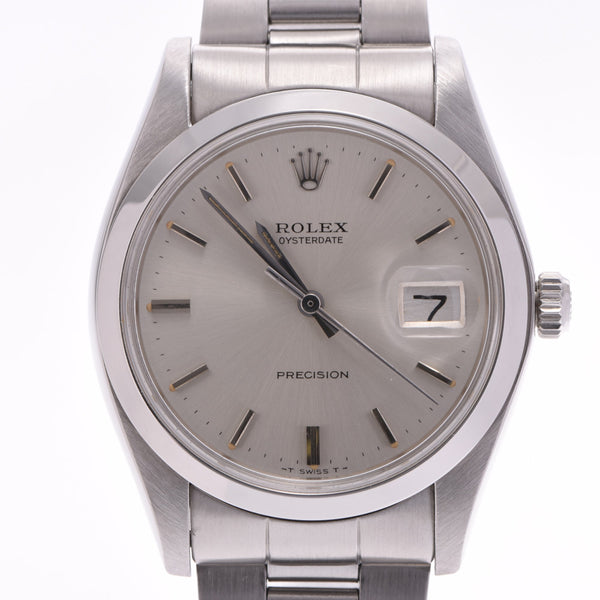 Rolex Rolex Oyster date precision rolls 6694 boys SS wrist hands silver silver ABS Silver