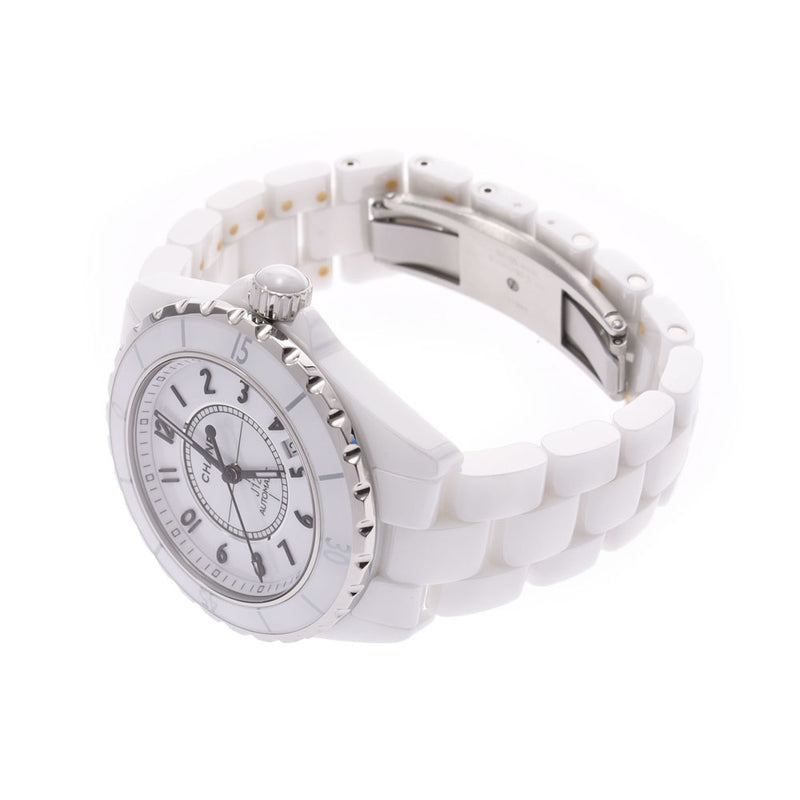 CHANEL CHANEL J12 38mm H0970 Men's White Ceramic /SS Watch Automatic Winding White Dial A Rank Used Ginzo