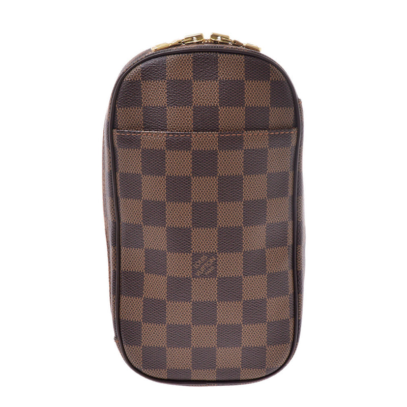 LOUIS VUITTON ルイヴィトンダミエポシェットガンジュ SP order brown N48048 unisex body bag A rank used silver storehouse